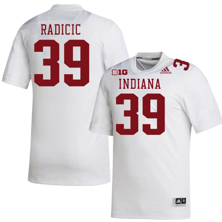 #39 Nicolas Radicic Indiana Hoosiers Football Jeresys College Apparels,Uniforms Stitched-White